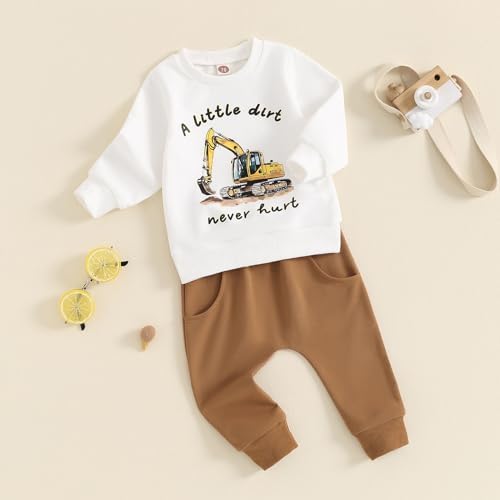 Perfect Toddler Tractor Farm Sweater Pants Set