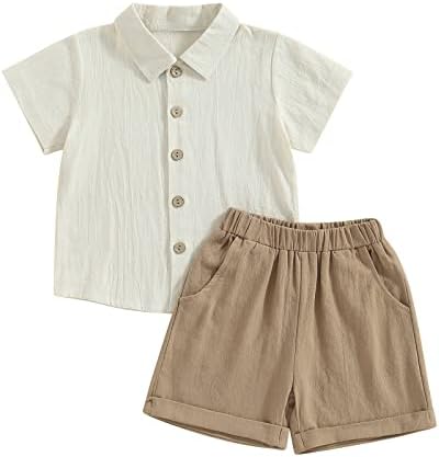 Gueuusu 2-Piece Summer Outfit for Toddler Boys Girls