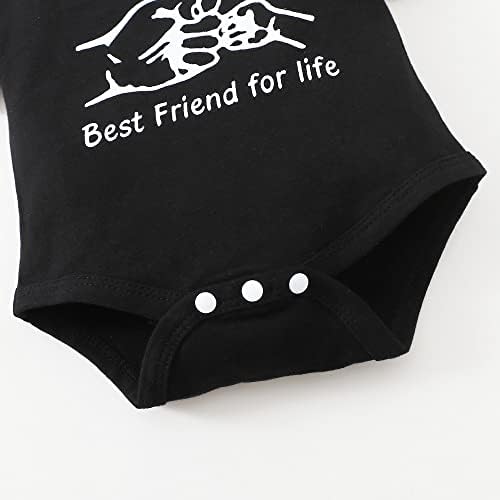Renotemy - Newborn Baby Boy Letter Print Romper Pants Set