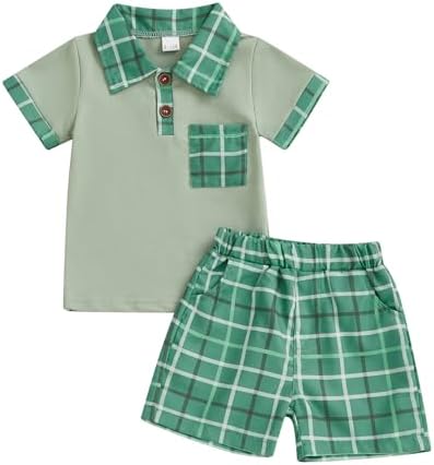 Plaid Answers toddler boys set