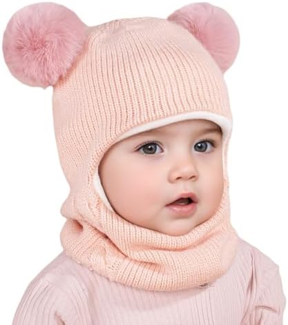 Warm Toddler Winter Hat with Pompom