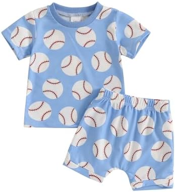 Baseball Outfit Set for Toddler Boys Cotton Soft Comfortable