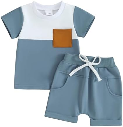 Allshope Baby Boy Summer Contrast Set