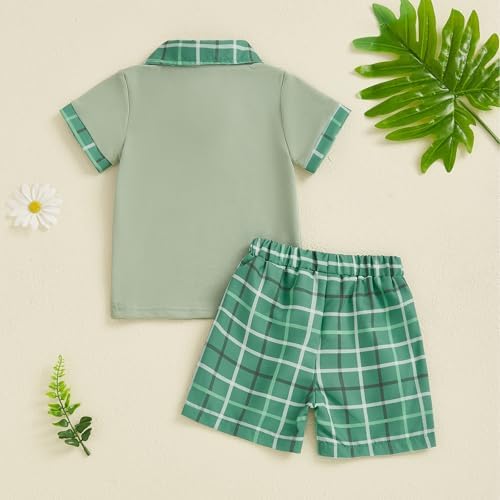 Plaid Answers toddler boys set