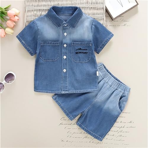 WIAINIBI Baby Boys Denim Gradient Set