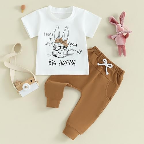 Springcmy 2-Piece Child Outfit Soft Stretchy Clothes for Boys