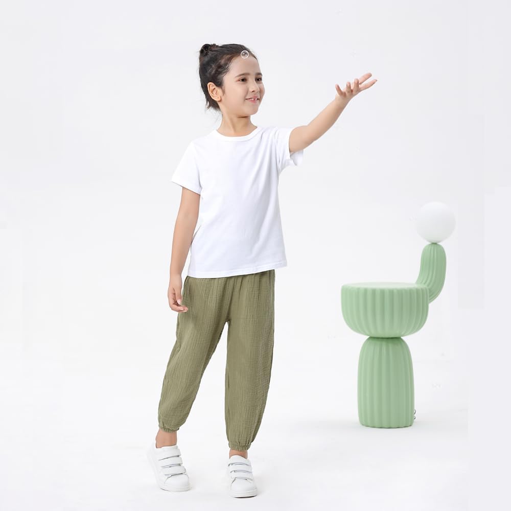 3 Pack Casual Soft Cotton Lawn Pants for Toddler