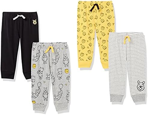 Disney Marvel Star Wars Amazon Essentials Baby Boys Cotton Knit Joggers x4 Pack