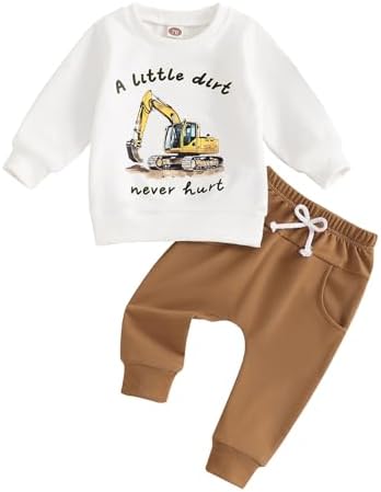 Perfect Toddler Tractor Farm Sweater Pants Set