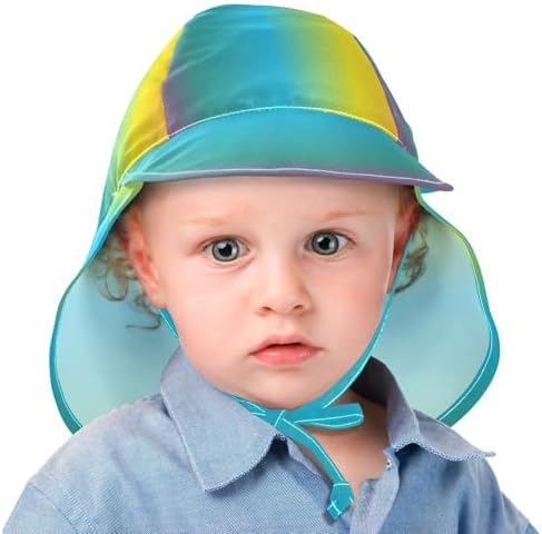 RPLife Pink Green Gradient Adjustable Toddler Sun_hat 2T-4T