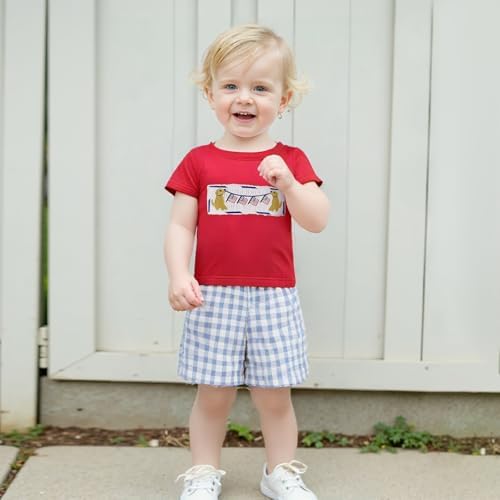 SHUING American Flag Patriotic Baby Set - Toddler Tween 4th of July Outfit