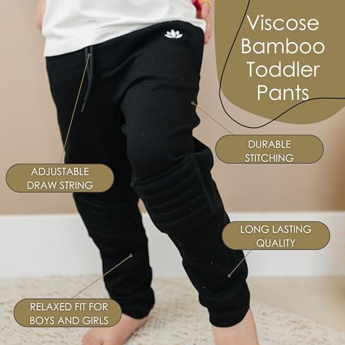 Zenulove Viscose Baby Pants with Knee Pads for Boys Girls - 2T-5T