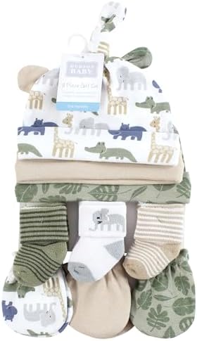 Hudson Baby Unisex Caps Mittens Socks Set 0-6 Months