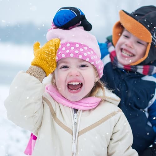American Trends Toddler Mittens Kids Soft Warm Knit Gloves
