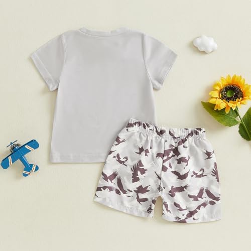 Cute Little Baby Mallard Duck Hunter T-Shirt Shorts Set