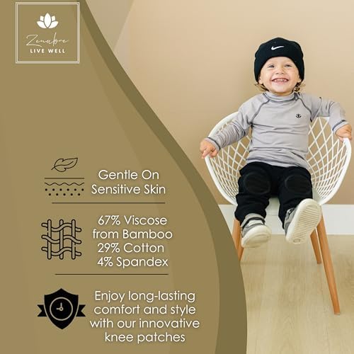 Safe andComfortable Viscose Toddler Pants with Knee Protection