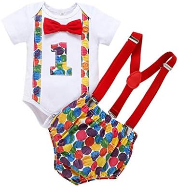 Baby Boys Month Bow Tie Belt Pants 9-12 Months