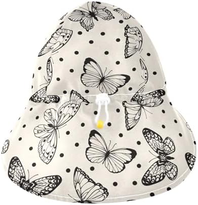 KLL Elegant Polka Dot Butterflies Toddler Beach Sun Hat