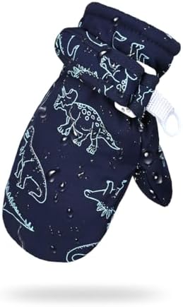 Jeragu Toddler Winter Mittens Waterproof Fleece Ski Gloves for Babies