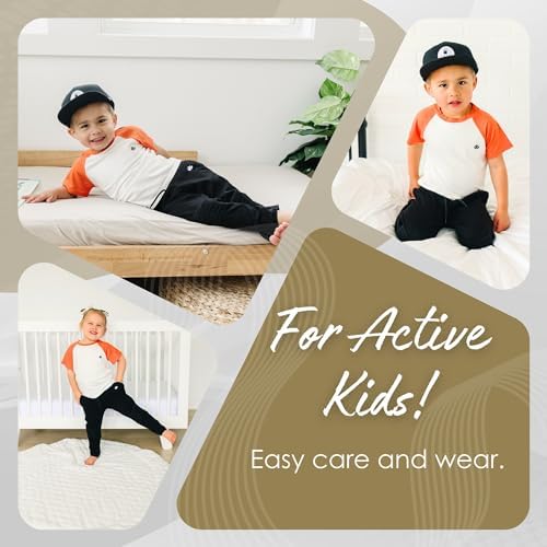Zenulove Viscose Baby Pants with Knee Pads for Boys Girls - 2T-5T