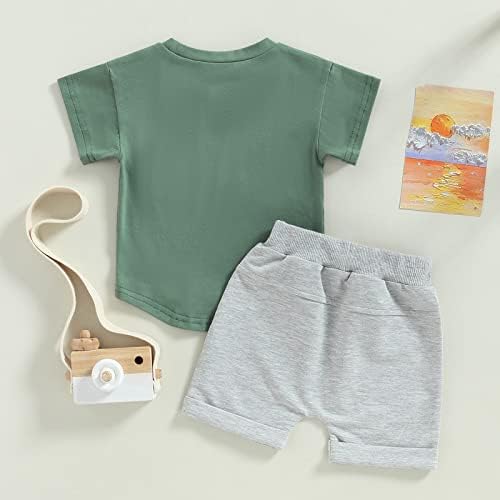 adorable Toddler BoysClothes Set - Little Dude Top Shorts