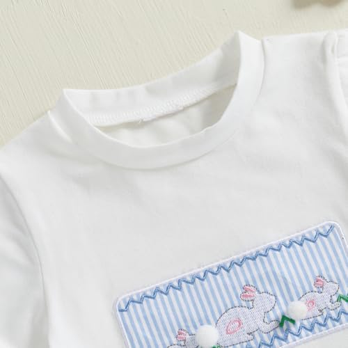 Toddler Boys Girls Easter Outfit - Bunny Stripe Set