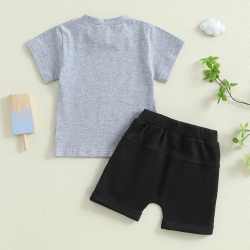 Non-Negotiable Baby Boy Shorts Set Toddler Boys Summer Outfit BearRaccoon Printing