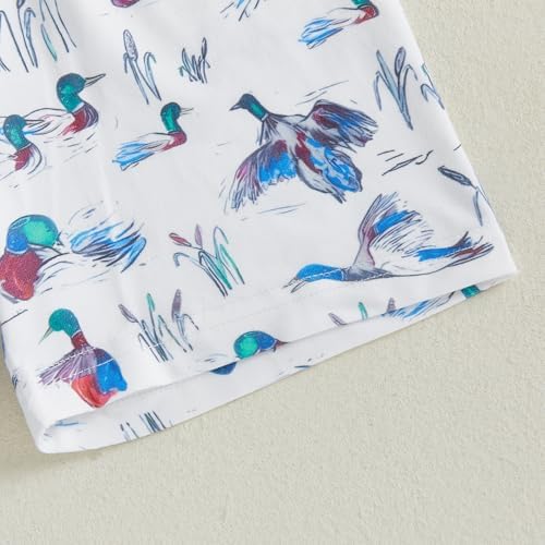 Toddler Boy Mallard Duck Summer Outfit Set 2Pcs