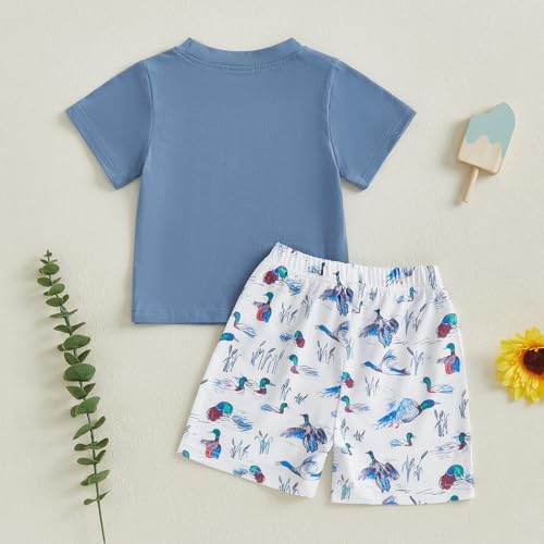 Toddler Boy Mallard Duck Summer Outfit Set 2Pcs