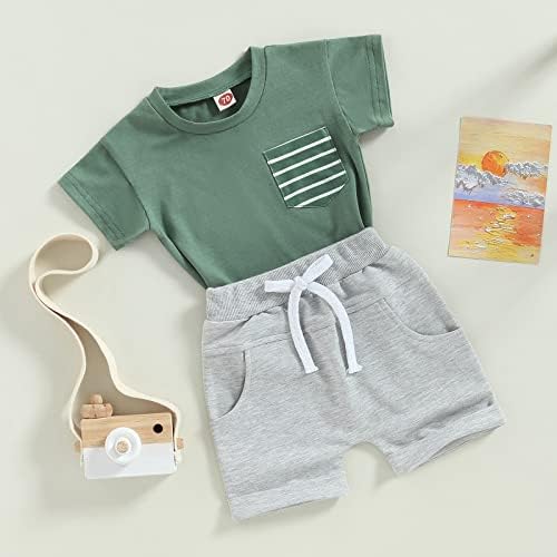 adorable Toddler BoysClothes Set - Little Dude Top Shorts