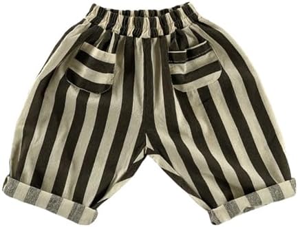 Comfortable Stripe Cotton Ankle Pants for Kids