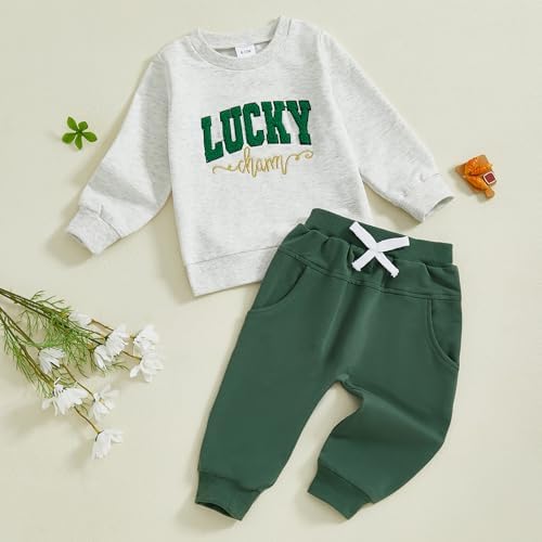 SAYOO Toddler Boy St Patricks Day 2Pc Outfit Set
