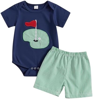 Omkzanbi Baby Boy Golf Essentials 1st Birthday Outfit