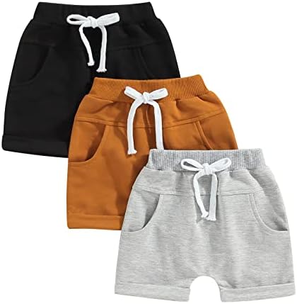 3-Piece Set for Boys Cute Summer Beach Shorts