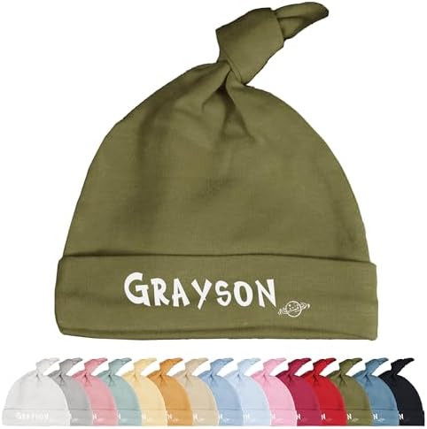 Personalized Baby Hat with Embroidery for Newborns