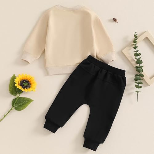 TheFound Toddler Boys FallWinter Fashionable Rugby Print Outfit