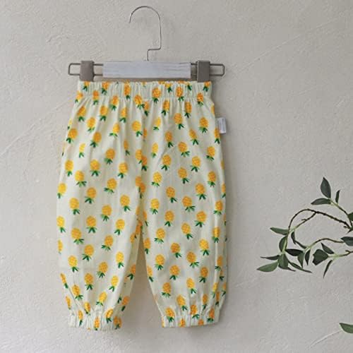 Cotton Linen Harem Pants for Kids Yellow