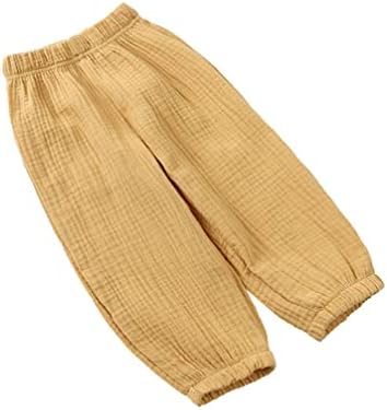 Runqhui Toddler Boys Girls Cotton Linen Casual Pants