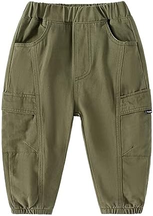 Adjustable Solid Cotton Toddler Boys Casual Harem Pants