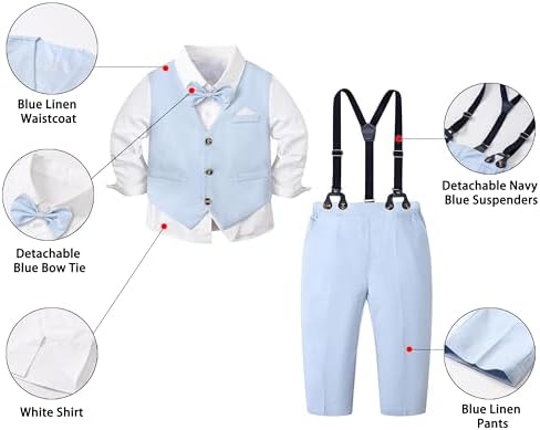 SANGTREE Baby Boys Gentleman Outfits Set 3 Mo - 9 Yrs