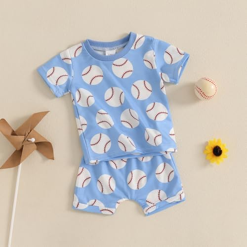 Baseball Outfit Set for Toddler Boys Cotton Soft Comfortable