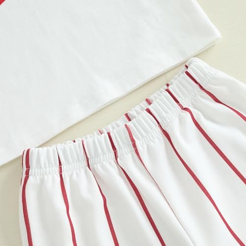 Newborn Baseball First Birthday Outfit T-Shirt Pants Set for Boys