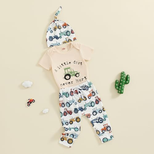 Newborn Baby Boy Tractor Clothes