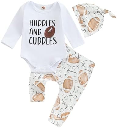 SAYOO Baby Boy Football Outfit Perfect Sunday Choice