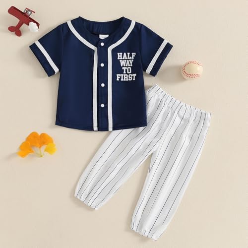 Chloefairy Baby Boy Half Birthday Outfit Set