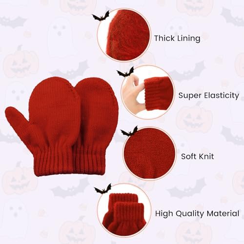 American Trends Toddler Mittens Kids Soft Warm Knit Gloves