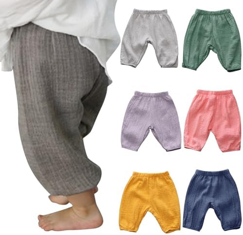 Elastic Waist Gingham Cargo Pants for Toddlers