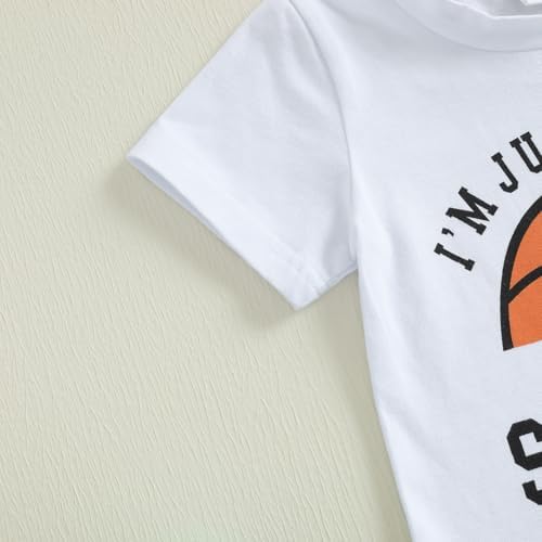 Cute Baby Boys Basketball Print T-Shirt Shorts Summer Set