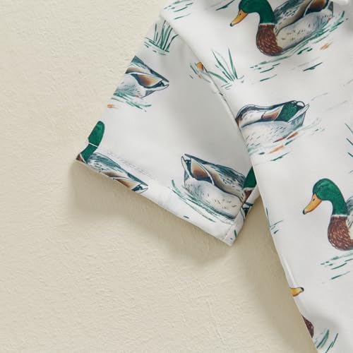 Duck Print Toddler Boy Summer Outfits Casual Trendy