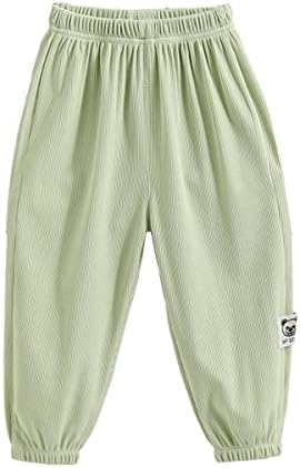 3-Piece Summer Cotton Linen Ankle Trousers for Boys Girls